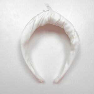 Anthropologie Minimalist Crescent Knotted Headband - Cream White